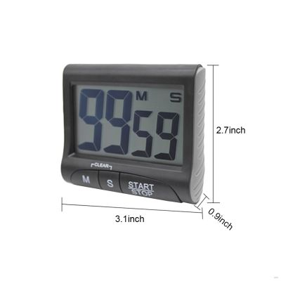 LCD Digital Kitchen Big Digit Timer Count-Up Down Clock Alarm Electronic Cooking Baking Timer