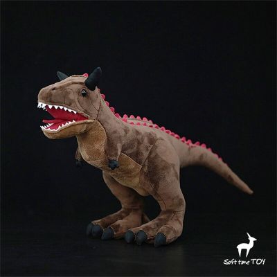 Carnotaurus ตุ๊กตาไดโนเสาร์น่ารัก T-Rex รูปไดโนเสาร์ของเล่นตุ๊กตาเหมือนจริงสัตว์จำลองตุ๊กตาของเล่น Kawai ของขวัญเด็ก