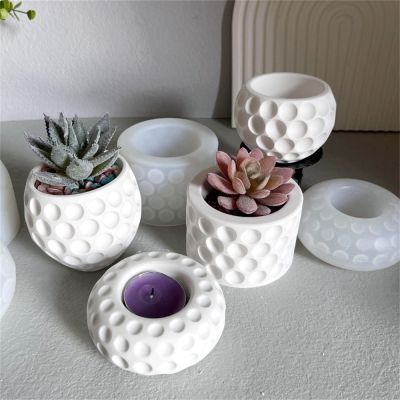 Mould Home Decor Crystal Epoxy Plaster Jars Fleshy Flowerpot Concrete Flowerpot Silicone Mold