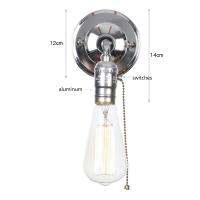 E27 Retro Wall Lamp with Chain Switch Bedside Lamp Loft Style Home Living Room Stair Lamp