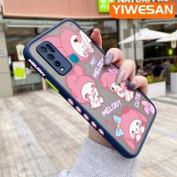 YIWESAN เคสสำหรับ VIVO Y30เคส Y50 Y30i ลายการ์ตูนมีน้ำค้างแข็งโปร่งใสทำนองของฉันรูปแบบขอบสี่เหลี่ยมด้านข้างแข็งปลอกซิลิโคนกล้องกันกระแทกเคสนิ่ม