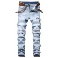 CODai424839 High quality mens ripped jeans summer and autumn casual slim-fit motorcycle pants