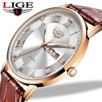 Brand LIGE Women Watch Rose Gold Montre Femme Ultra-thin Fashion Relojes Para Mujer Luxury Lady Wrist Watches Reloj