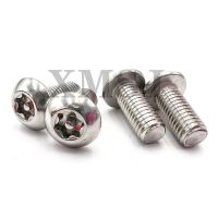 10/50x M2.5 M3 M4 M5 M6 304 stainless steel Six Lobe Torx Button Round Head with Pin Tamper Proof Anti Theft Security Screw Bolt Fasteners