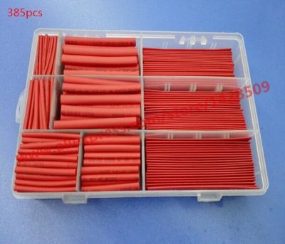 385pcs/set high quality red heat shrinkable tube 2:1 heat shrink tubing heat Tube Sleeve Wrap Cable Wire  free ship Electrical Circuitry Parts