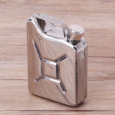 5oz Stainless Steel Jerry Can Hip Flask Liquor Whisky Pocket Bottle Men Gift D0LB