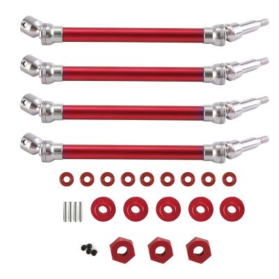 Extended Drive Shaft Driveshaft CVD Accessories Replacement for Arrma 1/10 Karton Outcast V2 RC Car ,Red