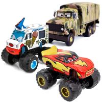 รถ Pixar 3 Lightning Mcqueen Mack Le Jackson รถบรรทุกพายุ1:55รถยนต์โลหะหล่อแข็งโมเดลของเล่น Kawaii Boy ของขวัญคริสต์มาส