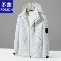 ROMON เสื้อโค้ท B-Coat มีฮู้ดฤดูใบไม้ผลิและเสื้อผ้าสำหรับฤดูใบไม้ร่วงๆเสื้อคลุมกันลมสำหรับผู้ชายกันน้ำเสื้อแจ็คเก็ตสำหรับฤดูใบไม้ร่วง