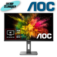 จอมอนิเตอร์ AOC MONITOR U28P2U/BS/67 (IPS 4K 60Hz) ประกันศูนย์ เช็คสินค้าก่อนสั่งซื้อ