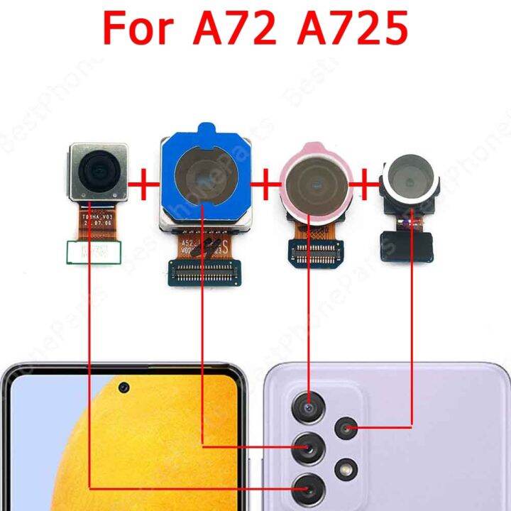 กล้องด้านหลังสําหรับ-samsung-galaxy-a52-a52s-a72-a02-a02s-a12-a22-a32-a42-5g-โมดูลกล้องด้านหลังอะไหล่เดิม