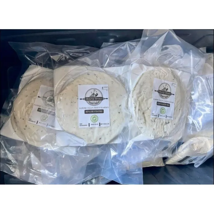KETO PITA BREAD made in Almond Cauliflower 6pcs (LONG SHELFLIFE/GLUTEN