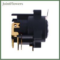 JointFlowers 1PC Combo XLR และ6.35mm JACK Connector, PANEL MOUNT CHASSIS Connector สำหรับไมโครโฟน