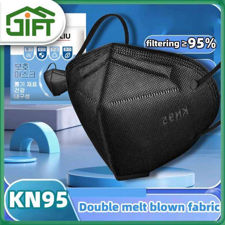 Zengliu KN95 Mask prevention Original 50 PCS Black Mask 5Ply Protective
