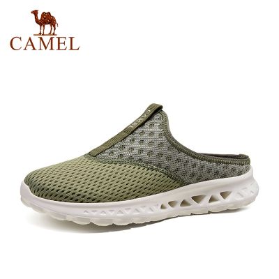 Camel รองเท้าแตะลําลอง สวมครึ่งเท้า ระบายอากาศ กันลื่น สําหรับผู้ชาย