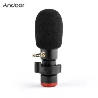 Andoer MIC06ปลั๊กขนาดเล็ก-ในสมาร์ทโฟนไมโครโฟนไมโครโฟนไมโครโฟนปลั๊ก TRRS ขนาด3.5มม.สำหรับสมาร์ทโฟนการบันทึกวิดีโอออกอากาศสดออนไลน์ Singing Chatting