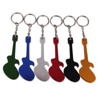 1pc Guitar Shaped Portable Opener Key Chain Ring Can Opener Restaurant Promotion Gifts Kitchen Tool Birthday Gift Party Supplies