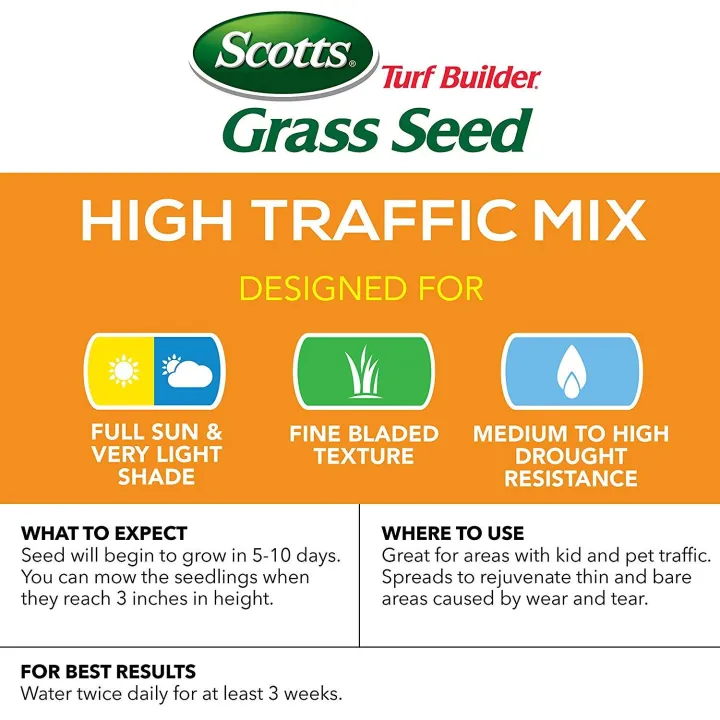 Scotts Turf Builder Grass Seed High Traffic Mix 3 Pound Not Sold In Louisiana Lazada Ph