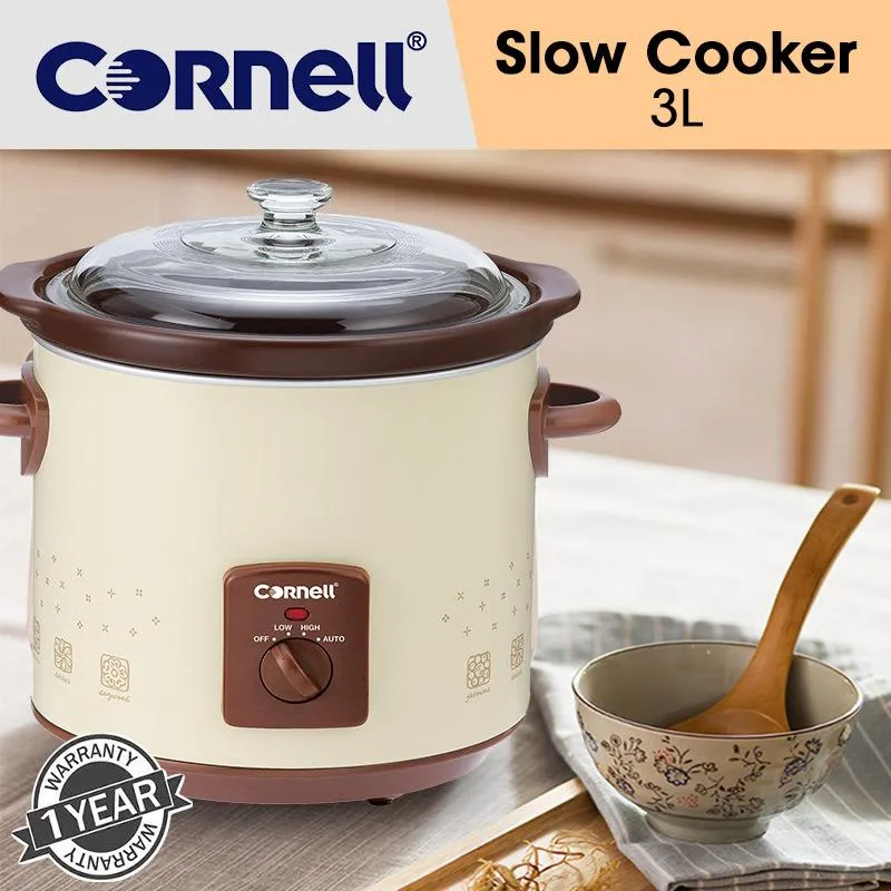 Cornell Electric Slow Cooker 3L Ceramic Pot CSCD35C - Amtek Marketing  Services Pte Ltd