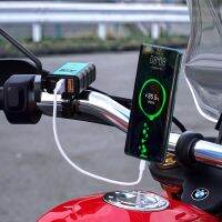 3.4A Motorcycle USB Charger SAE to USB Type-C Voltmeter ON/Off Switch Waterproof Quick Disconnect Plug Motorcyles 3.4A 2.5A 2A