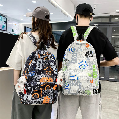Graffiti ulzzang Backpack for Women Men Student Large Capacity Printing Fashion Personality Multipurpose Bags