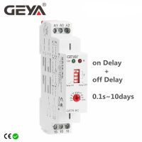 Gratis Ongkir GEYA รีเลย์จับเวลาคู่สำหรับ10A GRT8-EC รีเลย์หน่วงเวลาหน่วงเวลาหรือปิดรีเลย์เวลา AC380V DC24V ซีซีซีซีซีบีโรห์