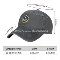 ✘ Ready Stock LA Galaxy Logo Adult Washed Denim Hat 100 Cotton Curved Brim Sun Simple Casual Versatile Unisex Baseball Cap Adjustable Men Women Influencer Same Style Old