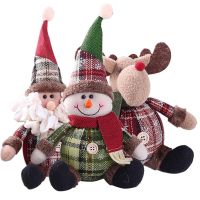 【CW】 Cute Santa Snowman Deer Shaped Doll Christmas Decoration Gift Tree Hanging Ornament New Year Xmas Home Decor