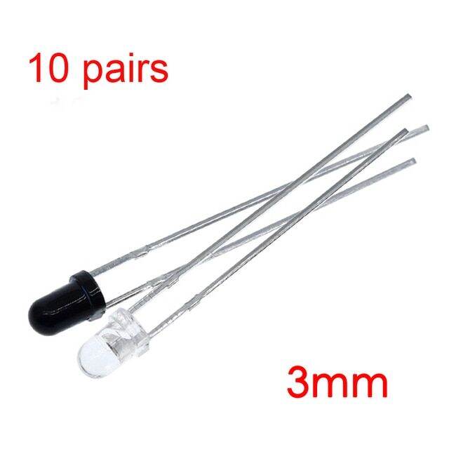 10 Pairs 5mm 3mm 940nm Leds Infrared Emitter And Ir Receiver Diode