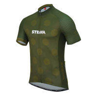 STRAVA Cycling Jerseys Wave Point Mens Short Sleeve Bike Clothing Shirts MTB Quick dry Bicycle Wear Ropa Ciclismo Hombre