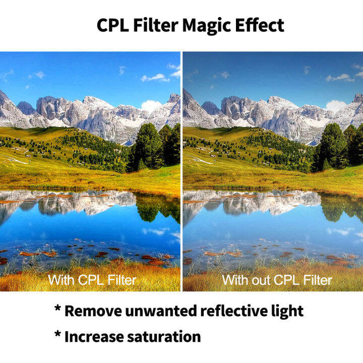 GiAi Smartphone CPL Filter Polarizing Camera Polarizer 37mm With Clamp