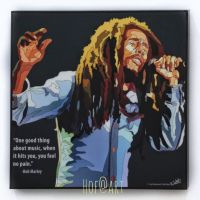 Bob Marley #1 บ็อบ มาร์เลย์ นักร้องเพลง Reggae เร็กเก้ สกา รูปภาพ​ติดผนัง pop art พร้อมกรอบและที่แขวน กรอบรูป คำคม แต่งบ้าน ของขวัญ รูปภาพ