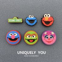 จี้หัวเข็มขัด รูป Sesame Street อุปกรณ์เสริม สําหรับตกแต่งรองเท้า cross jibbitz