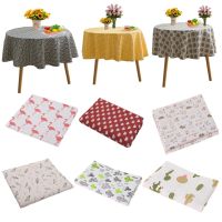 Toalha de mesa redonda estampa floral de algodão 150cm toalha de mesa para jantar casa com revestimento para chá natal casamento decorações