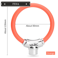 ULAC มินิจักรยานล็อค2คีย์สากลป้องกันการโจรกรรมขนาดเล็กและพกพาแหวนล็อคขี่จักรยาน MTB จักรยานโลหะผสมสังกะสีการรักษาความปลอดภัยสายล็อค