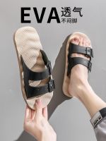 Slippers for mens summer casual outer wear 2022 new Korean style trendy outdoor beach sandals mens non-slip thick-soled slippers 【JYUE】