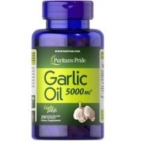 ตรงปก ของแท้ นำเข้า 5000mg 250 Capsules Puritans Pride Garlic Oil USA น้ำมันกระเทียม สหรัฐอเมริกา สุขภาพหัวใจและหลอดเลือด