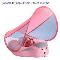 Non-Inflatable Baby Floater Inflatable Swimming Ring With UPF 50+ UV Sun Canopy Circle Swimming Pool Float Baby Accessories