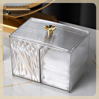 [COD] Makeup Storage Organizer ห้องน้ำ Jar ผ้าฝ้าย Swab Storage Square ภาชนะ