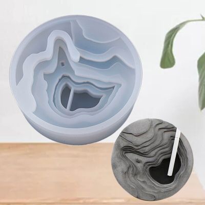Resin Casting Mould Silicone Terraced Field Plant Pot Shape Ornament Mold