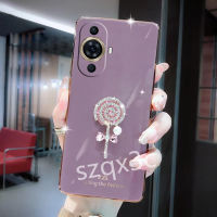 เคสใส่โทรศัพท์ Huawei สไตล์เด็กผู้หญิง,สำหรับ P60 PRO Nova 11i 11 10 SE Mate 50 Pro Y61สีลูกอม Y70 Y90เคสโทรศัพท์อิเล็กโทรเพลทพร้อมดอกสว่านน่ารักกรอบนิ่มเลนส์กล้องถ่ายรูปกันกระแทก Nova11Pro