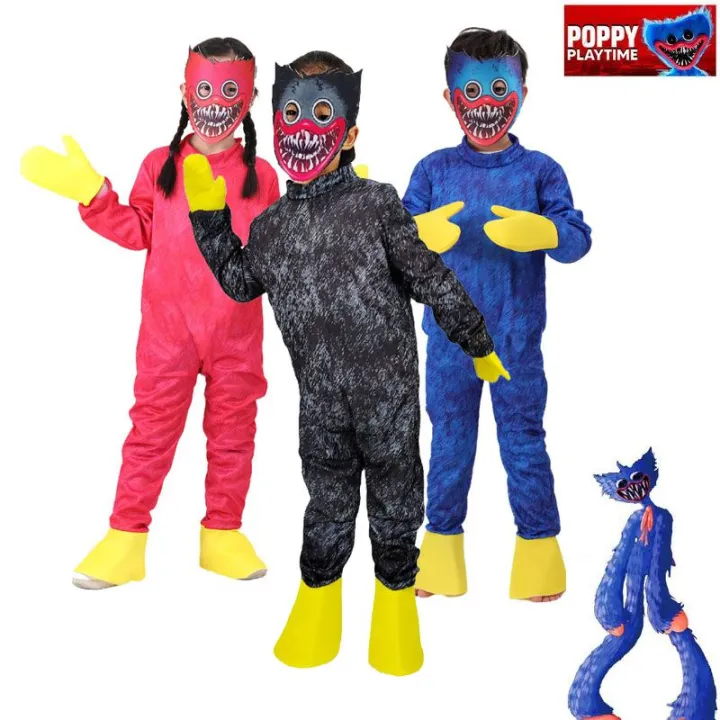 Kids Huggy Wuggy Poppy Playtime Cosplay Costume Bodysuit Jumpsuit Mask ...