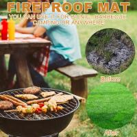 Barbecue Flame Retardant Protective Mat Outdoor Camping Cloth Floor Protection Mat Lawn Terrace BBQ Fireproof Mat Protective Mat