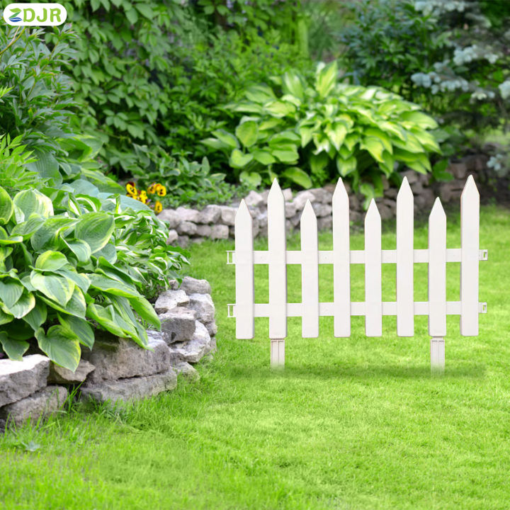 zdjr-รั้วพลาสติกสีขาวตกแต่งสวนขอบรั้วทันทีสำหรับอุปกรณ์ตกแต่งภูมิทัศน์ลานบ้าน