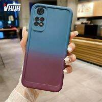 VRQR เคสซิลิโคนโทรศัพท์สีไล่ระดับสีสำหรับ Xiaomi Redmi Note 11 Pro 4G 5G เคสป้องกันผิวด้านแบบเรียบง่าย