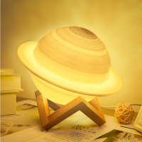 Moon Lamp 3D Night Light Room Decor Tap Moon Light Table Lamp Christmas Gift 16Colors Children Bedside Saturn Lamp