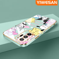 YIWESAN เคสโทรศัพท์ซิลิโคนด้านข้างดีไซน์ใหม่ลายการ์ตูนน่ารักลายครอบครัวซานริโอปลอกสำหรับ Samsung โน๊ต20เคสป้องกันกล่องกันกระแทกกล้องถ่ายรูปฝาปิดเลนส์เต็มรูปแบบ