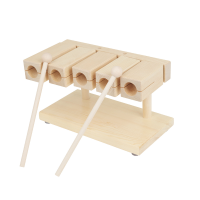 Orff Percussion Instrument เด็ก Eduational ของเล่นไม้ธรรมชาติ5 Sound Clapper Early Musical Education Instrument Toy