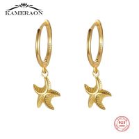 [COD] 925 Sterling Small Starfish Hoop Earring Earrings for Birthday Noble Jewelry