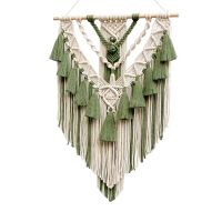 Hand-Woven Color Macrame Wall Hanging Ornament Bohemian Craft Decoration Gorgeous Tapestry for Home Livingroom Decor